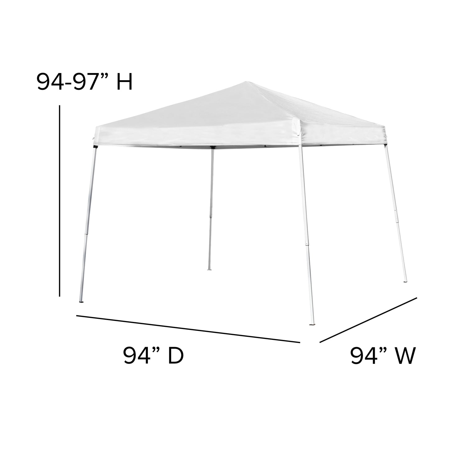 White Canopy & Folding Table JJ-GZ88183Z-WH-GG