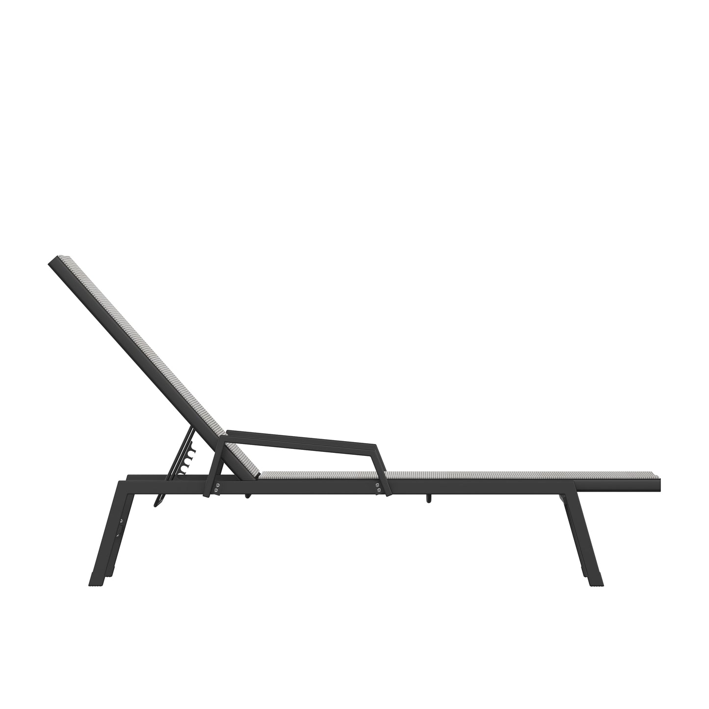 Black/Gray Chaise Lounge JJ-LC323-BLK-GRY-GG