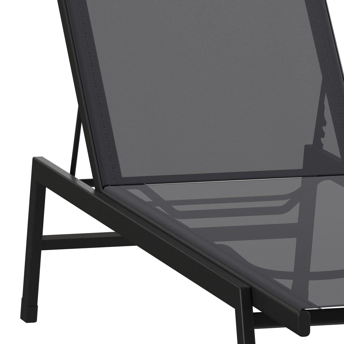 Black/Black Chaise Lounge JJ-LC326-BLK-BLK-GG