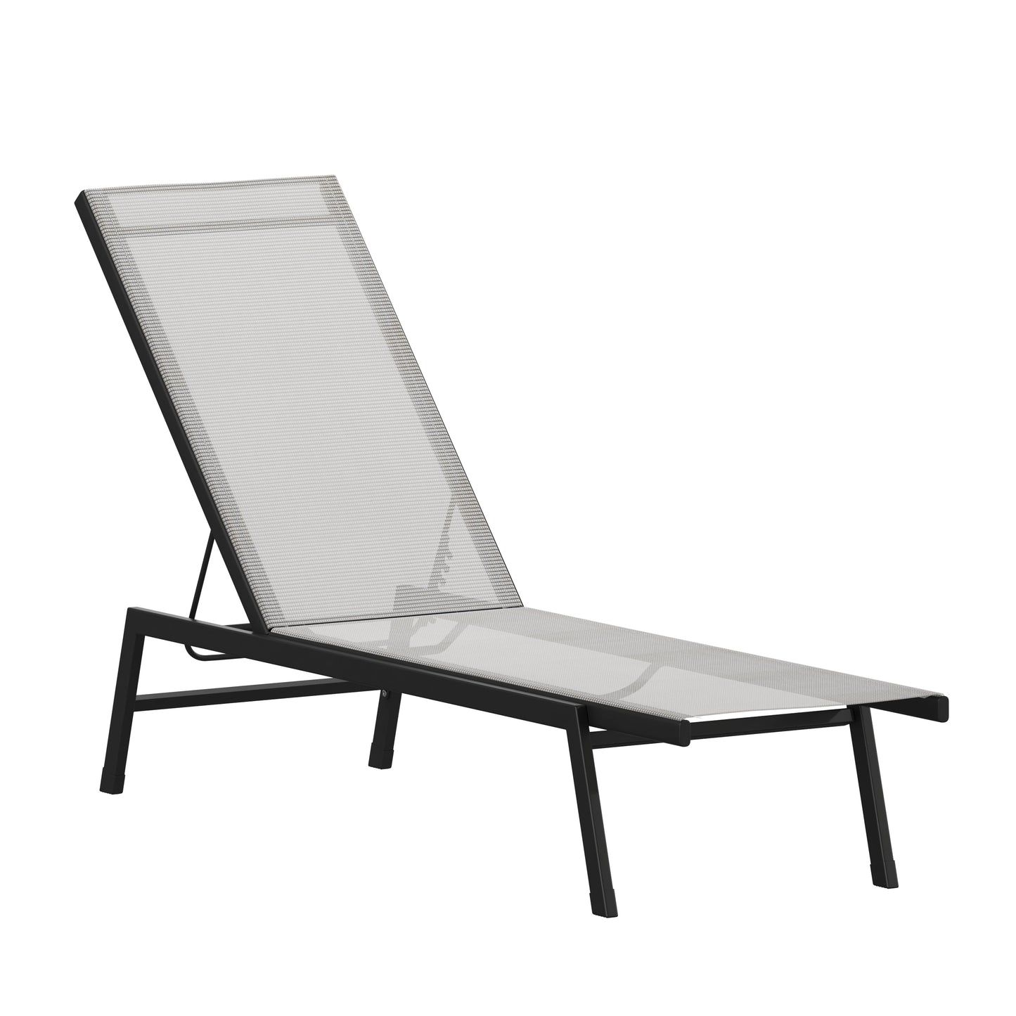 Black/Gray Chaise Lounge JJ-LC326-BLK-GRY-GG