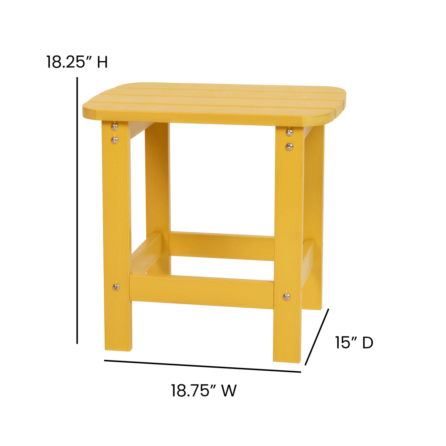 Yellow Adirondack Side Table JJ-T14001-YLW-GG