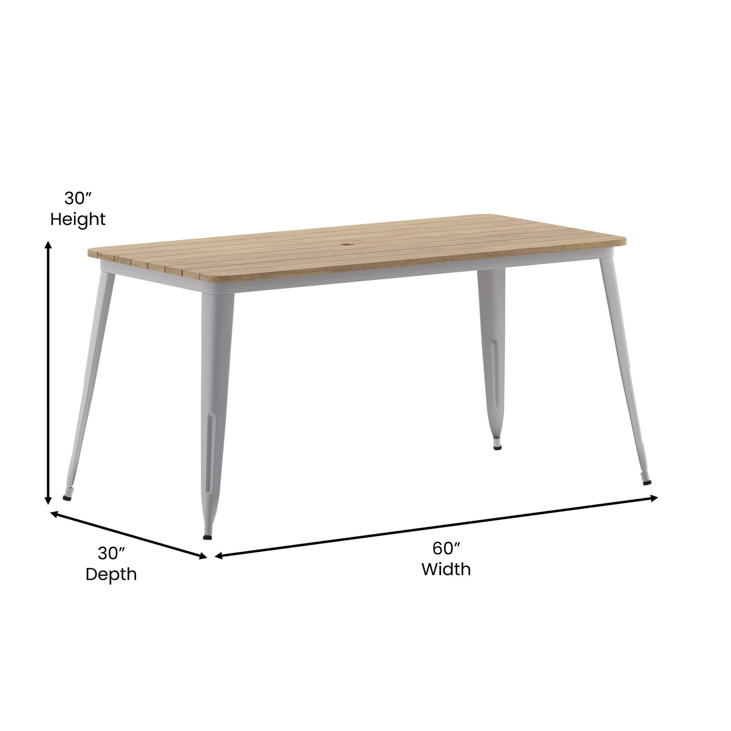 30x60 BR/SIL Dining Table JJ-T146120-BRSL-GG