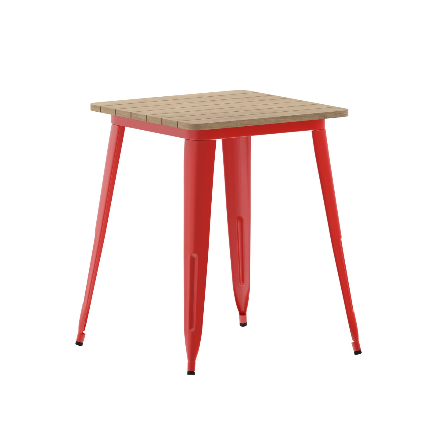 23.75" SQ BR/RED Dining Table JJ-T14619-60-BRRD-GG