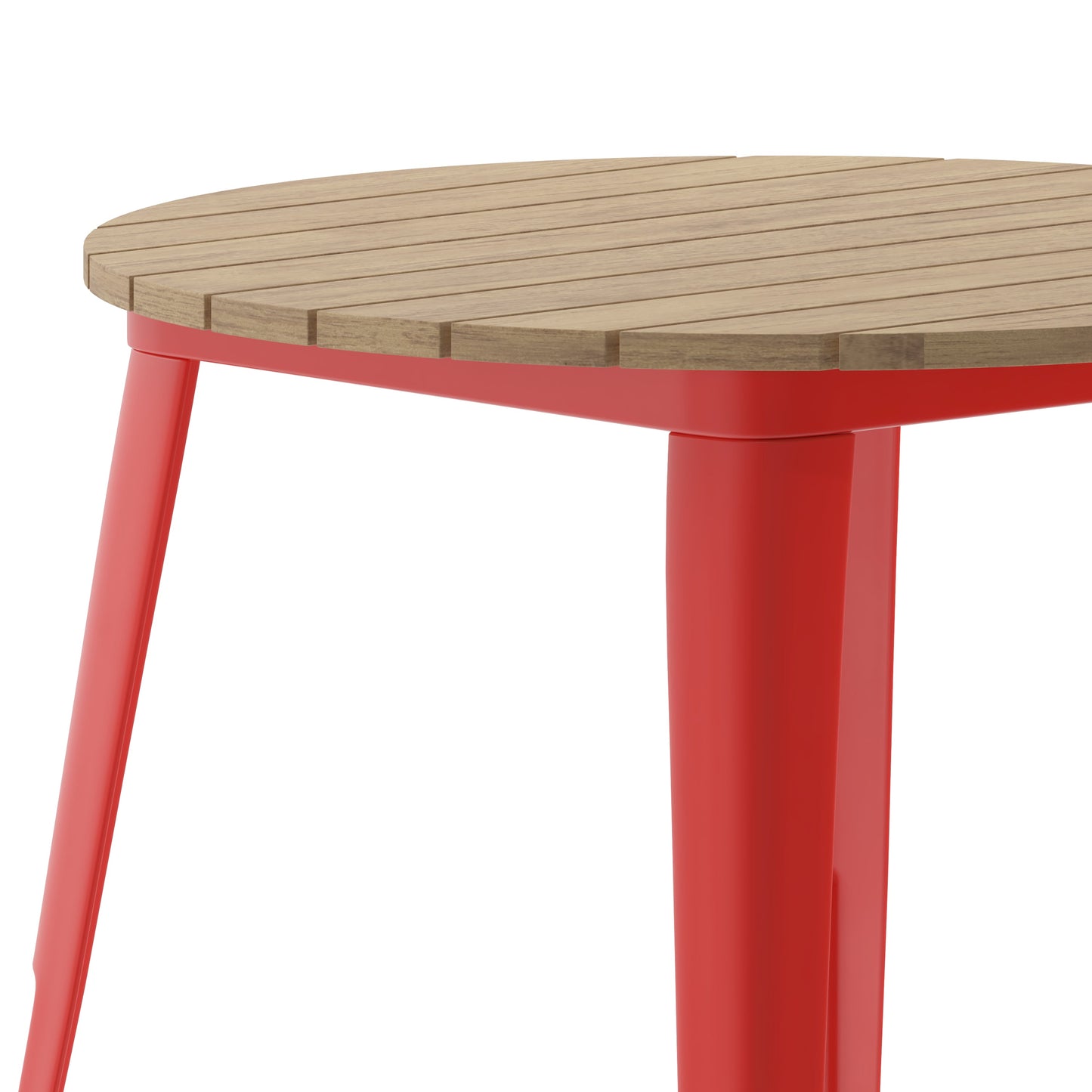 30" RD BR/RED Dining Table JJ-T14623-80-BRRD-GG