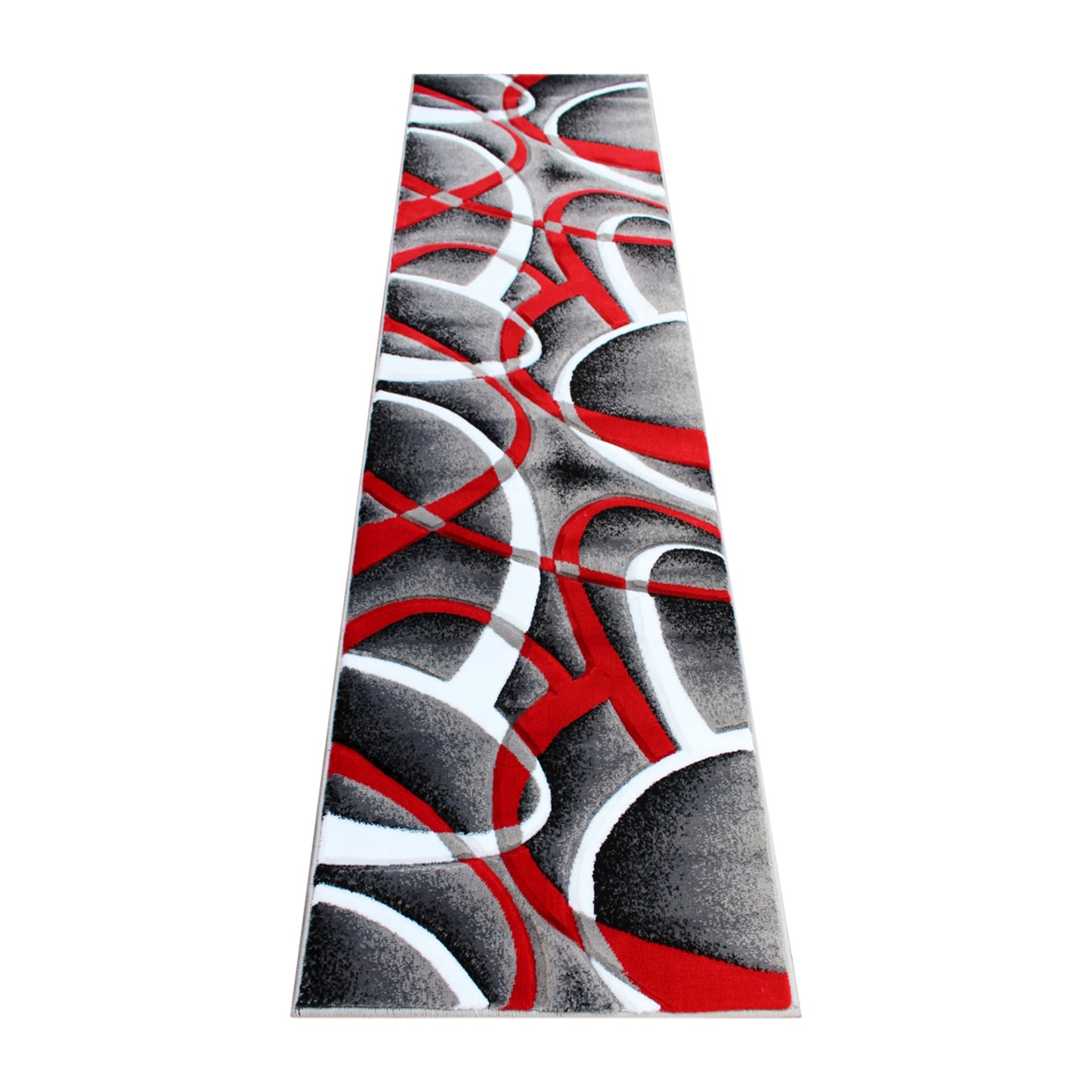 2x7 Red Abstract Rug KP-RG951-27-RD-GG