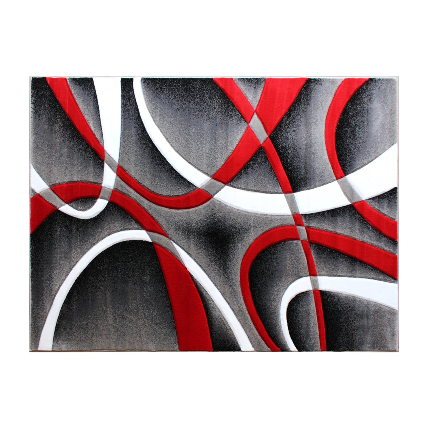 2x7 Red Abstract Rug KP-RG951-57-RD-GG