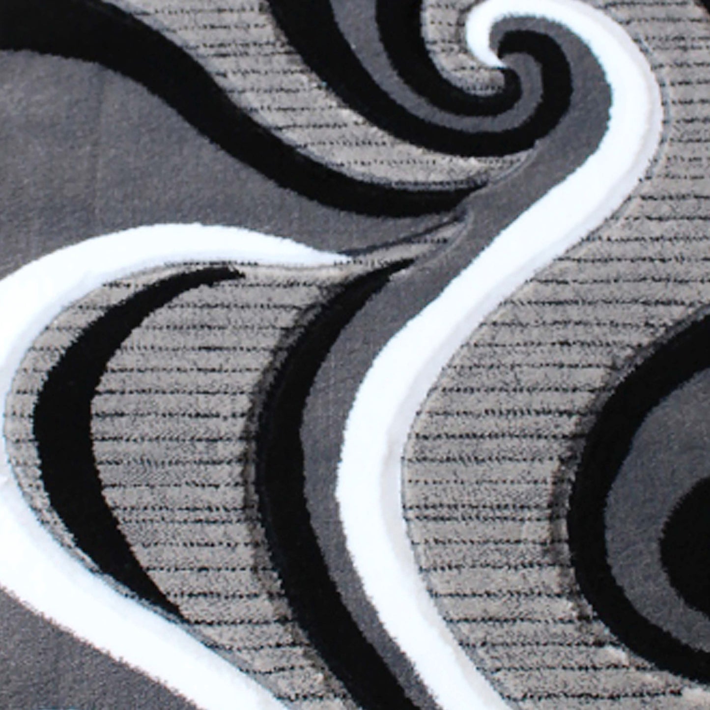 2x7 Gray Abstract Rug KP-RG952-27-GY-GG