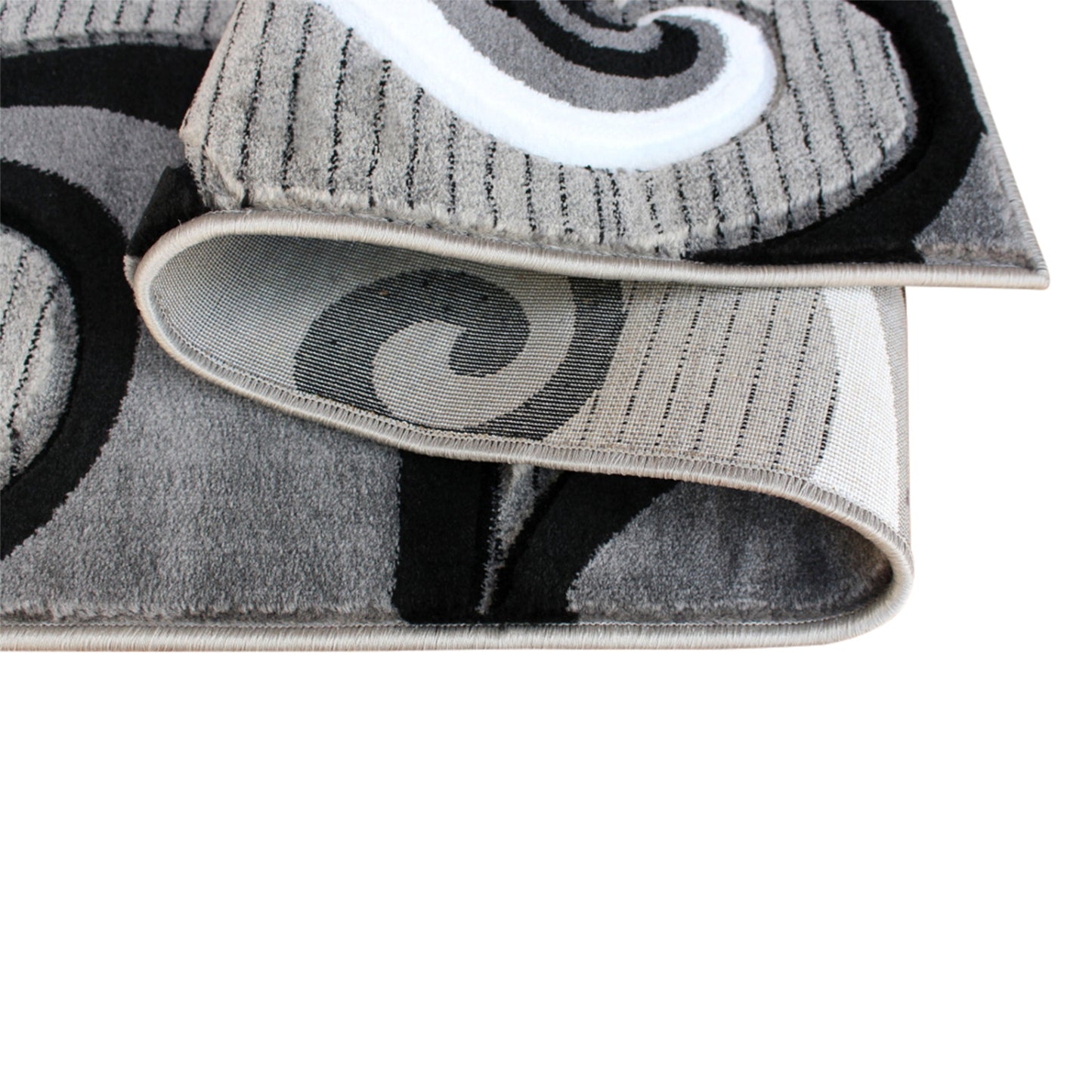 2x7 Gray Abstract Rug KP-RG952-27-GY-GG