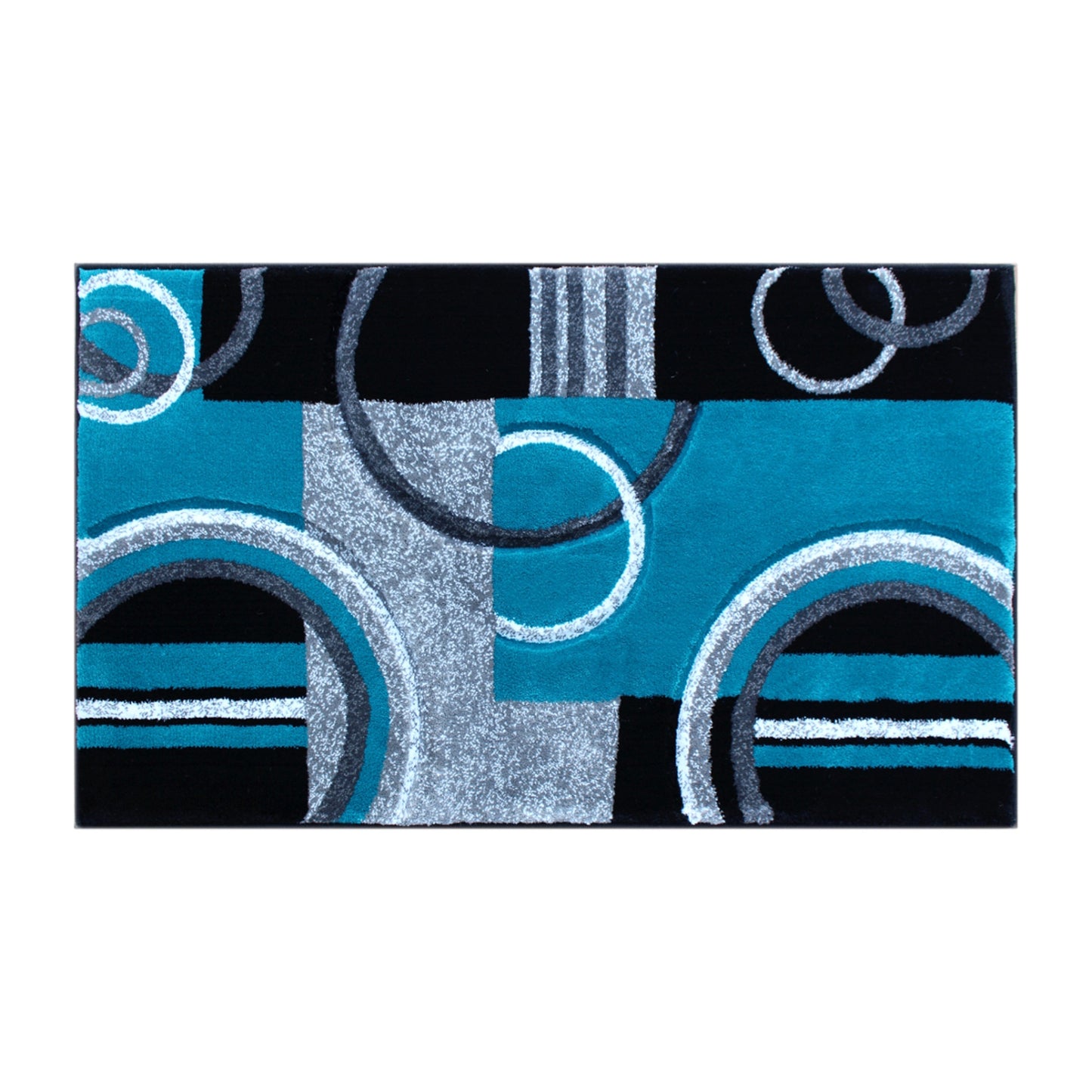 2x3 Turquoise Geometric Rug KP-RG953-23-TQ-GG