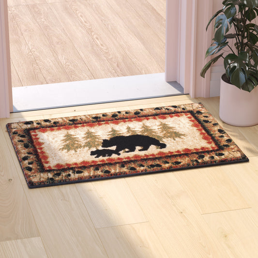 2' x 3' Bear and Cub Area Rug KP-RGB3940-23-BN-GG