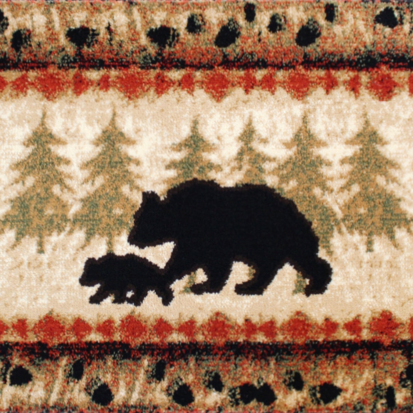 2' x 3' Bear and Cub Area Rug KP-RGB3940-23-BN-GG