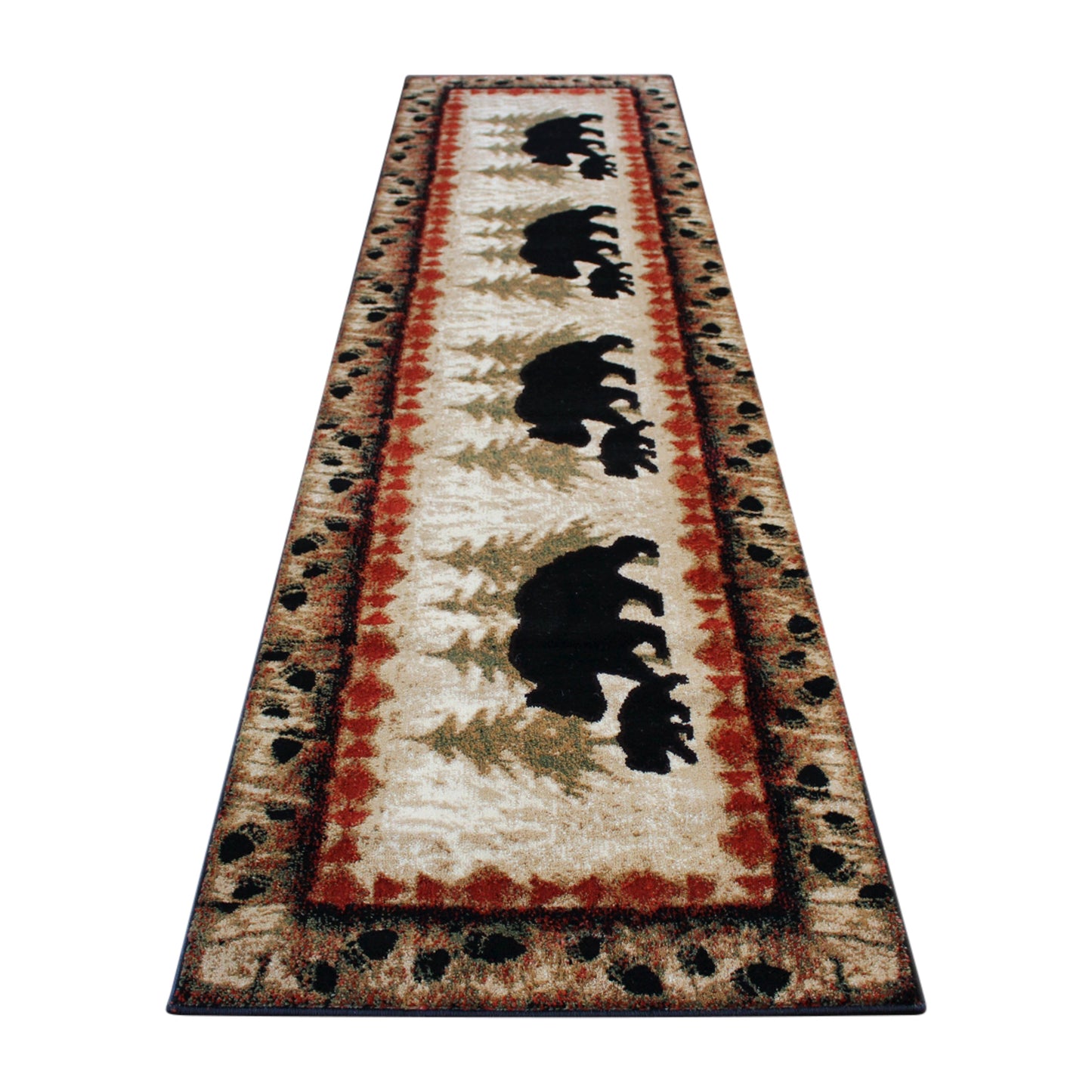 3' x 10' Bear and Cub Area Rug KP-RGB3940-310-BN-GG