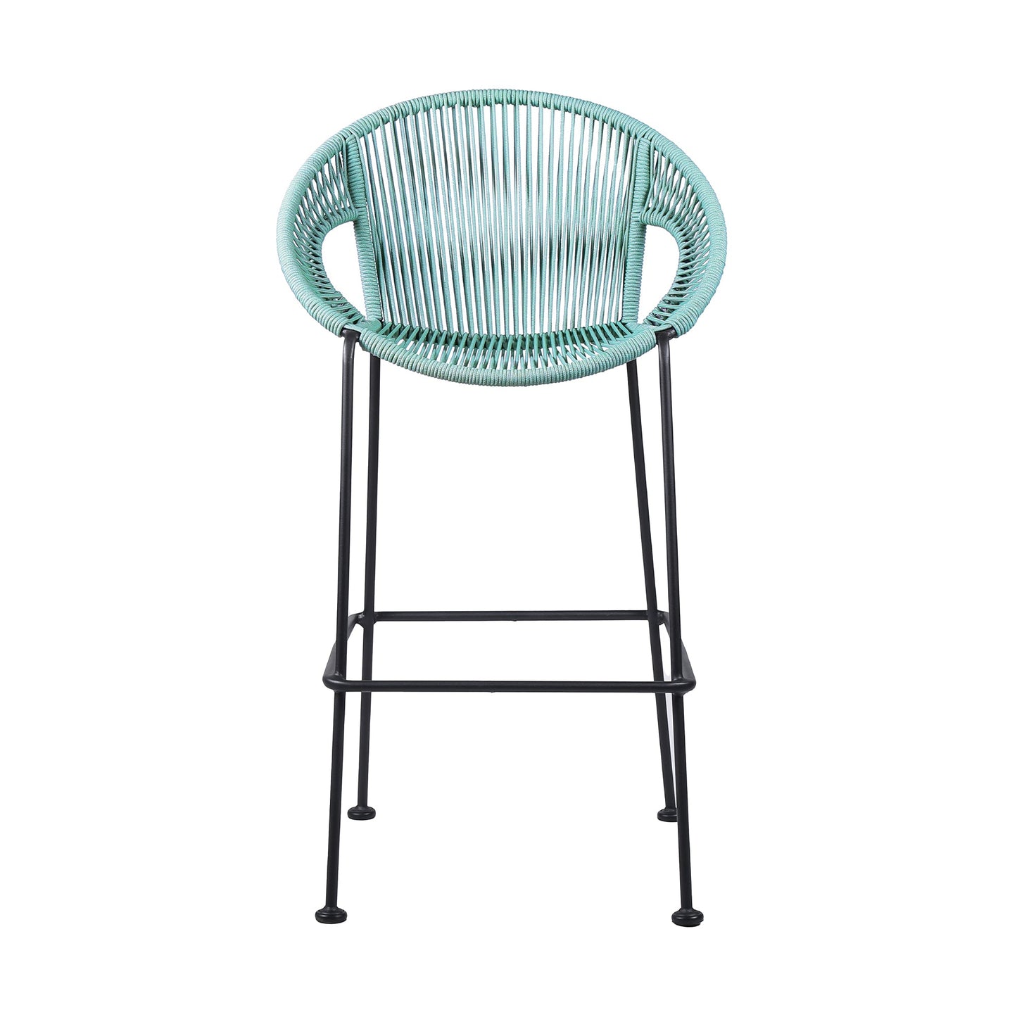 Acapulco 30" Indoor Outdoor Steel Bar Stool with Wasabi Rope