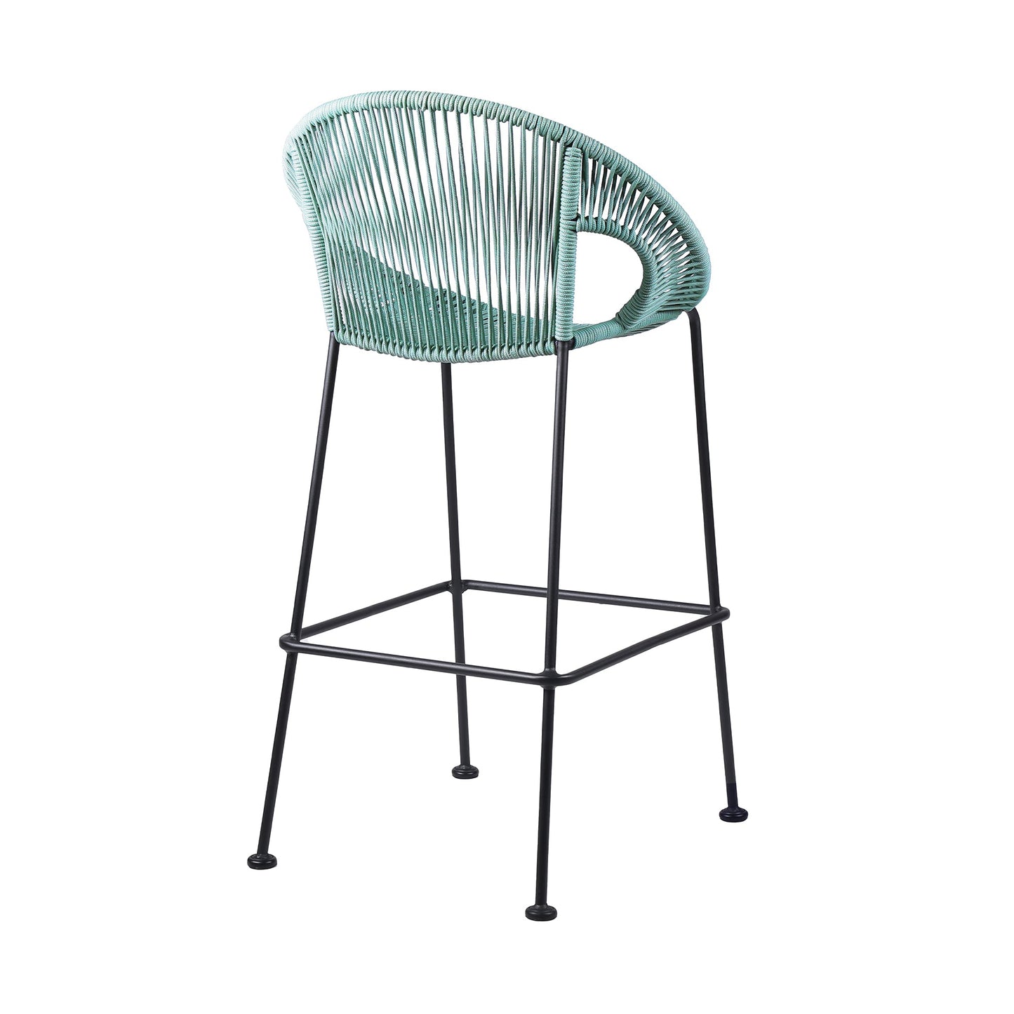 Acapulco 30" Indoor Outdoor Steel Bar Stool with Wasabi Rope