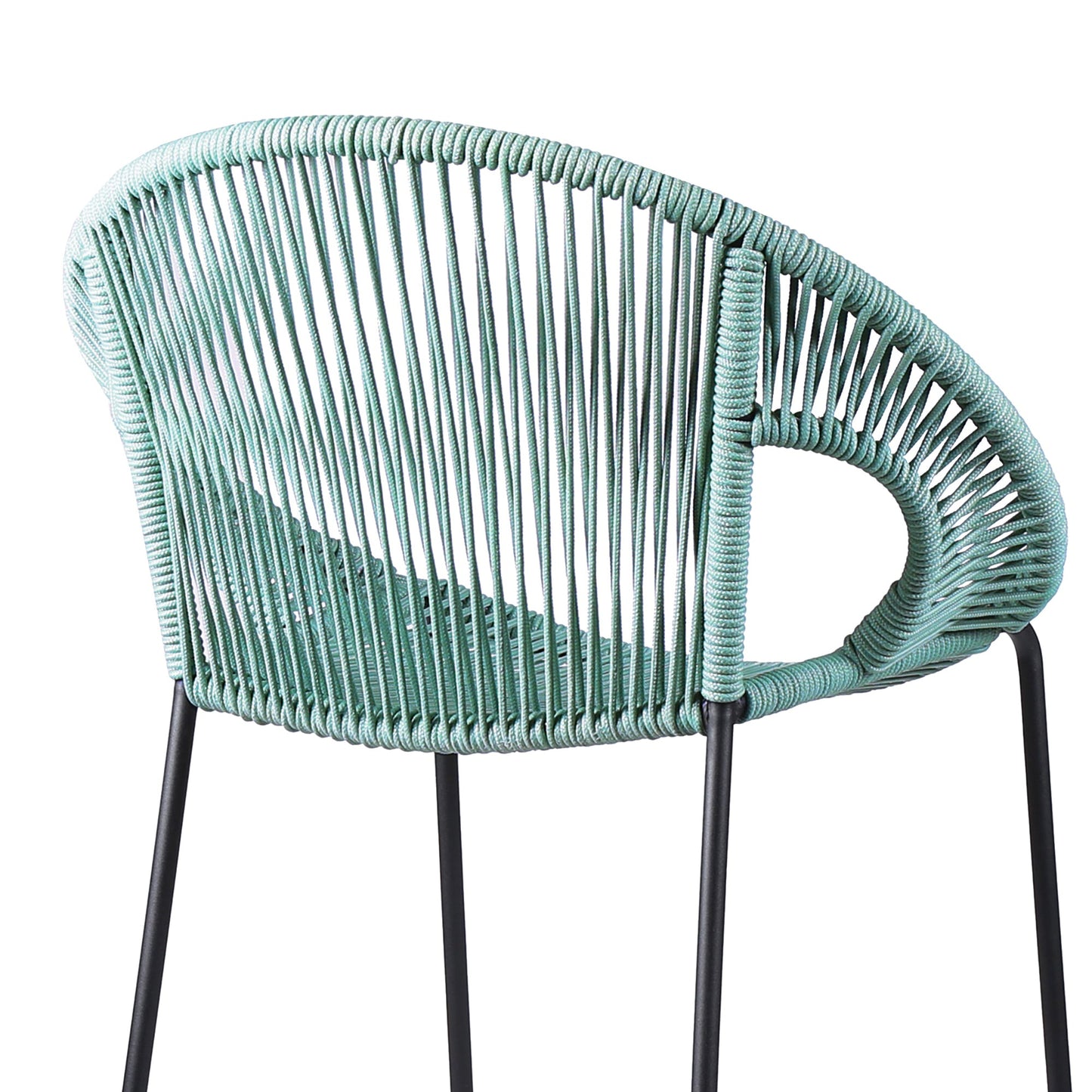 Acapulco 30" Indoor Outdoor Steel Bar Stool with Wasabi Rope