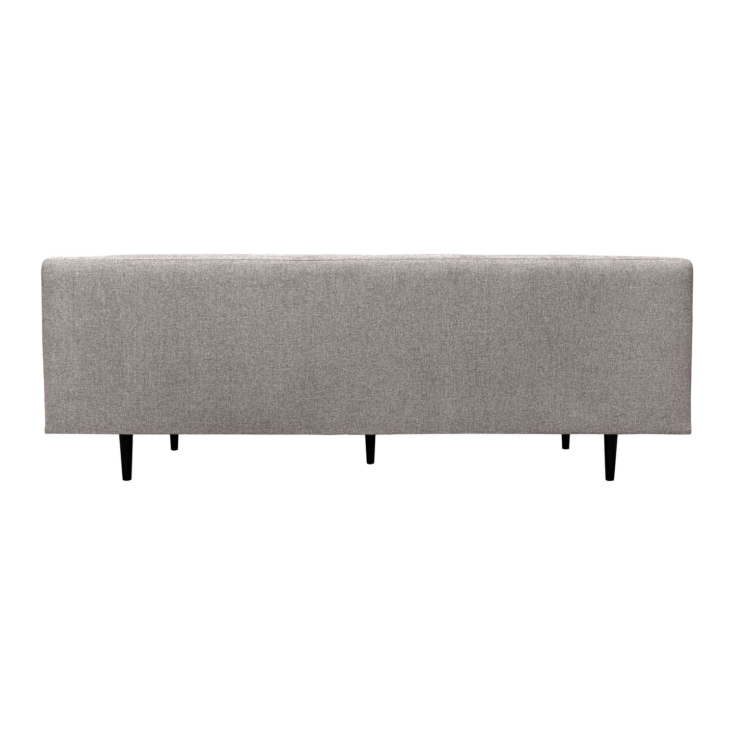 Annabelle 80" Gray Fabric Sofa with Black Wood Legs