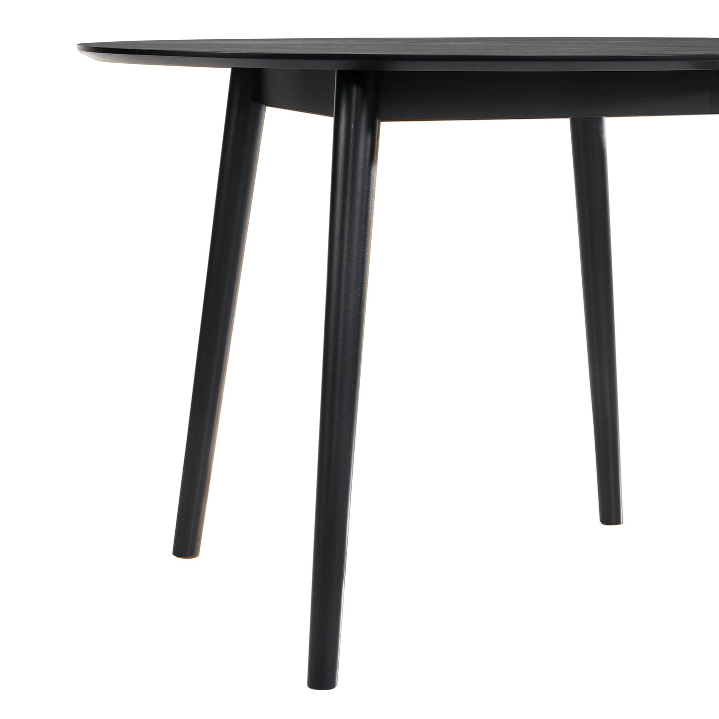 Arcadia 42" Round Dining Table in Black Wood