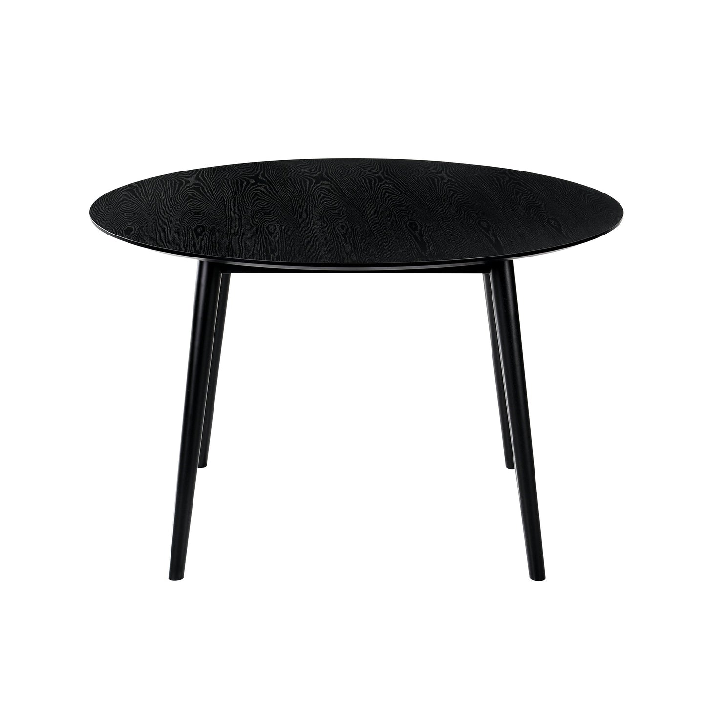 Arcadia 48" Round Dining Table in Black Wood