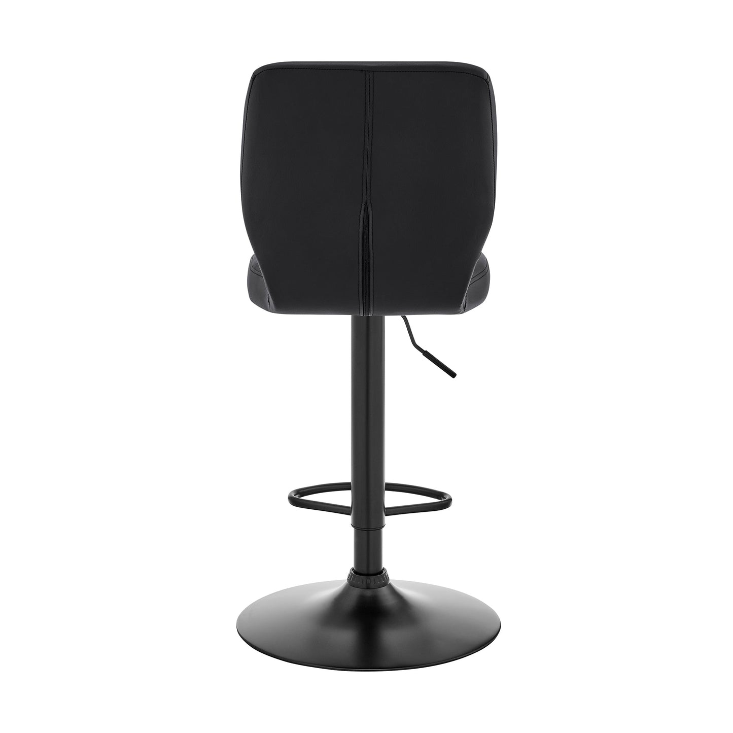 Bardot Adjustable Height Black Faux Leather Swivel Bar Stool