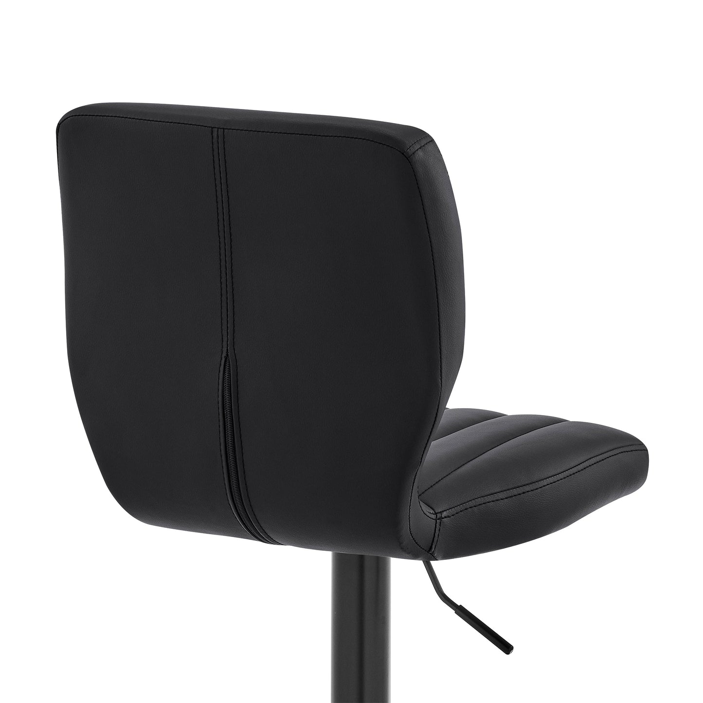 Bardot Adjustable Height Black Faux Leather Swivel Bar Stool