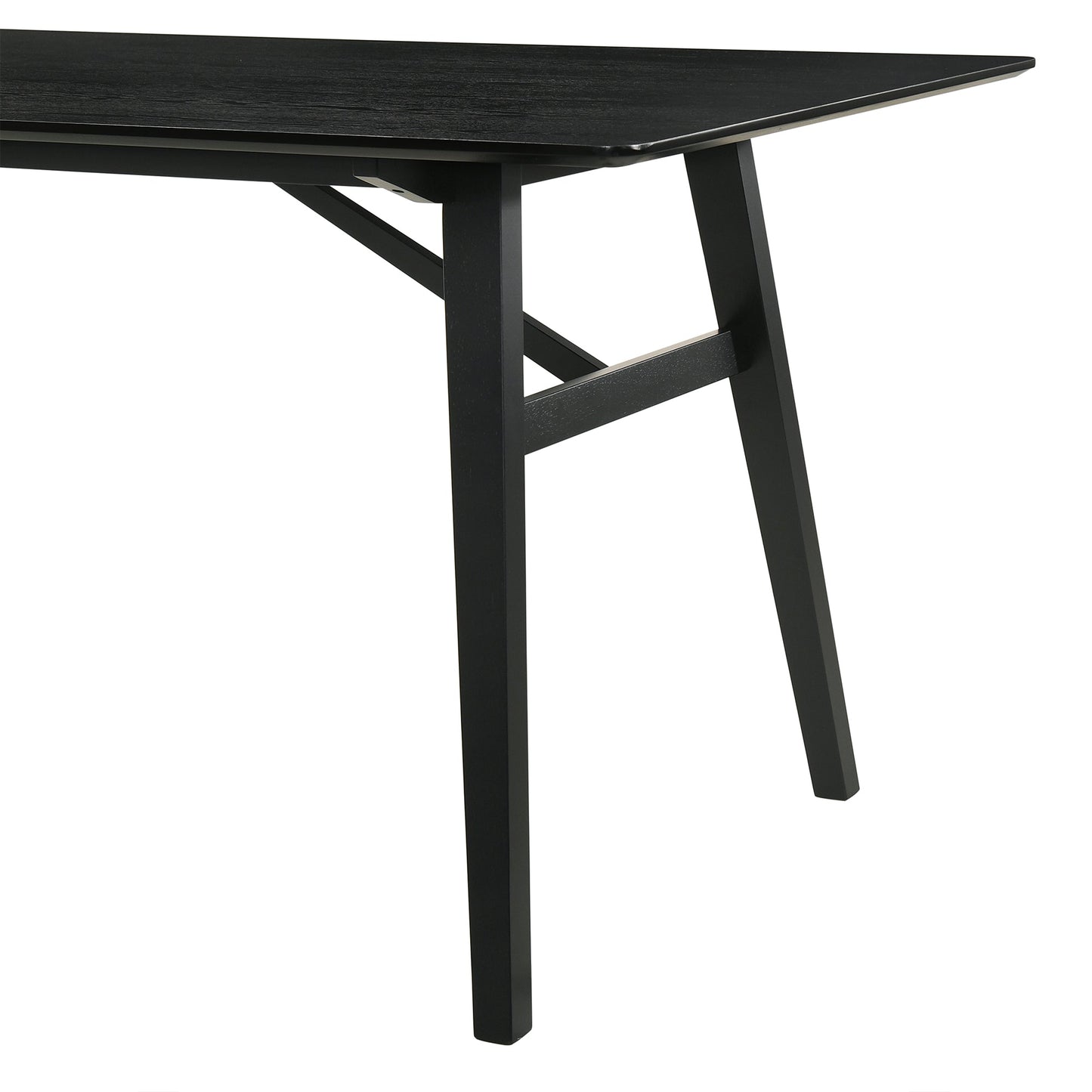 Channell Wood Dining Table in Black Finish