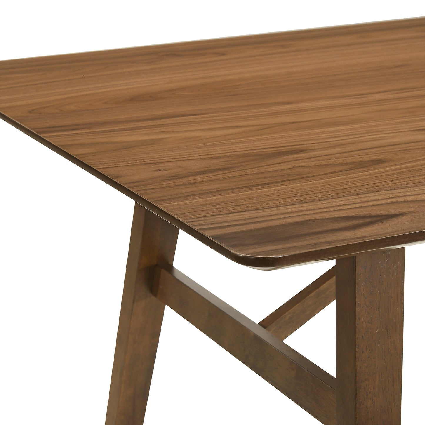 Channell Wood Dining Table in Walnut Finish