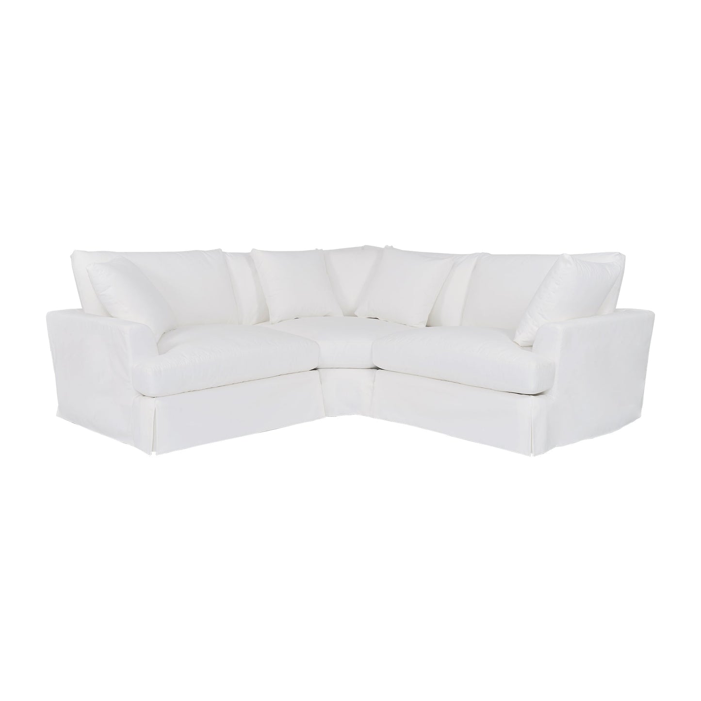 Ciara Upholstered 3 Piece Sectional Sofa in Pearl