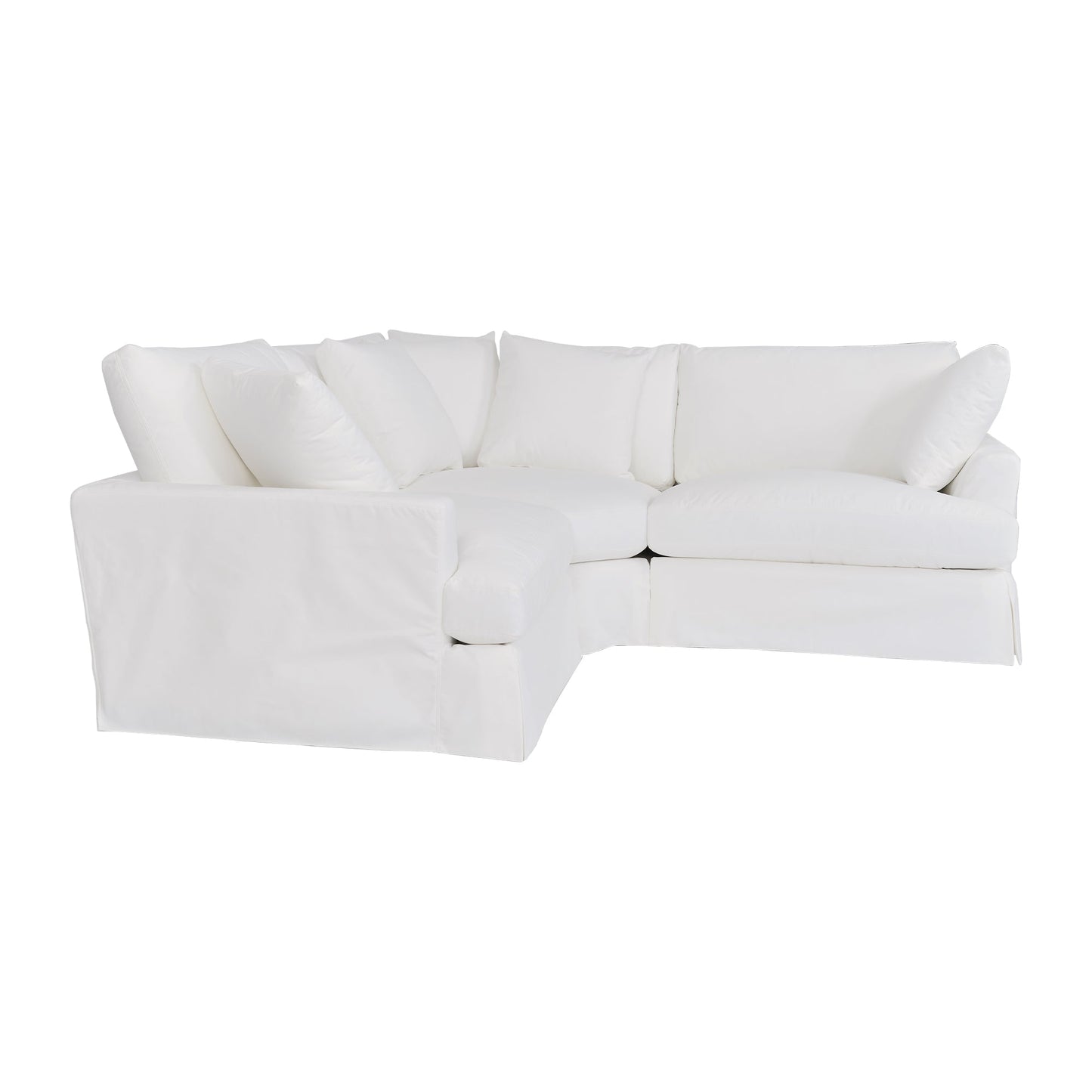 Ciara Upholstered 3 Piece Sectional Sofa in Pearl