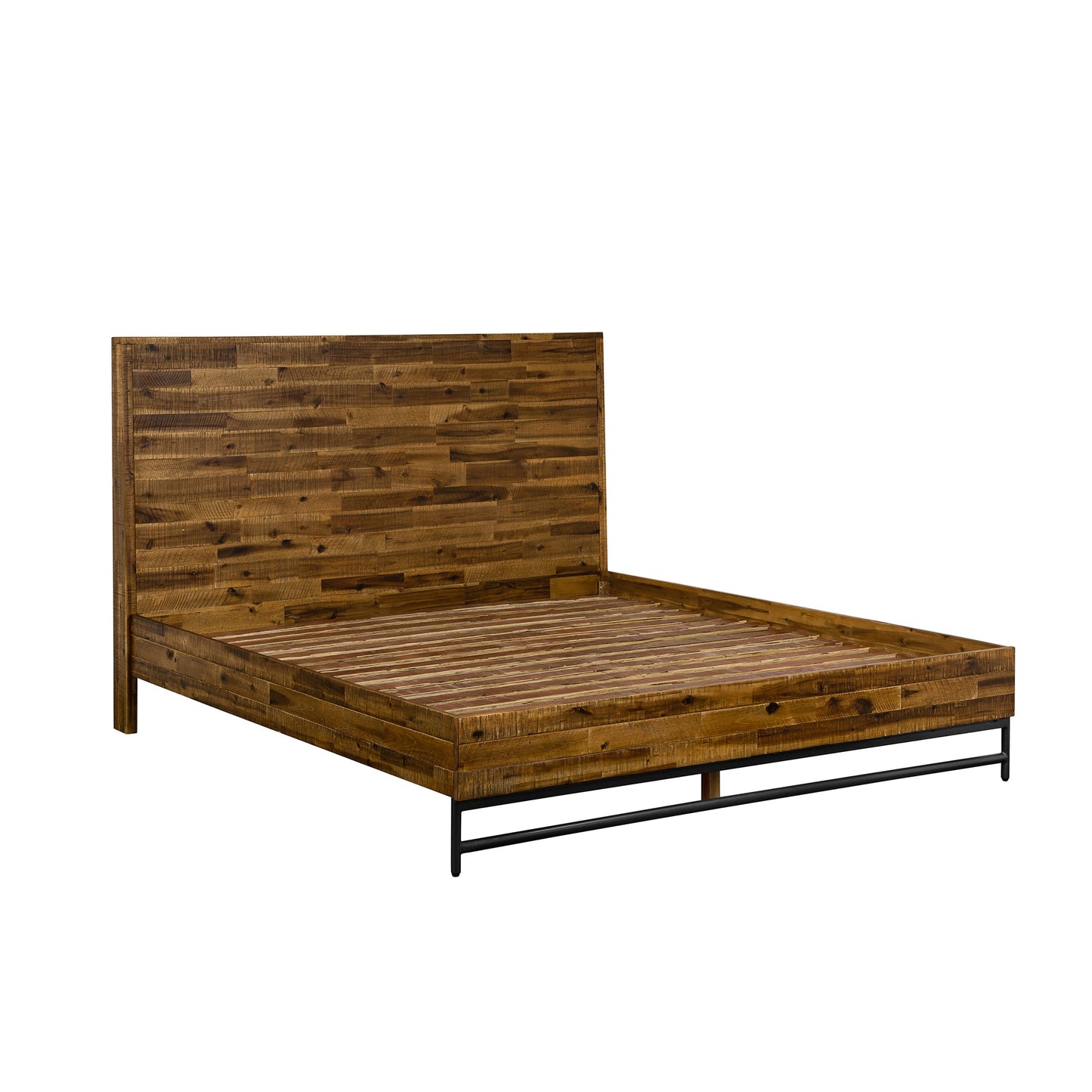 Cusco Rustic Acacia Platform Queen Bed