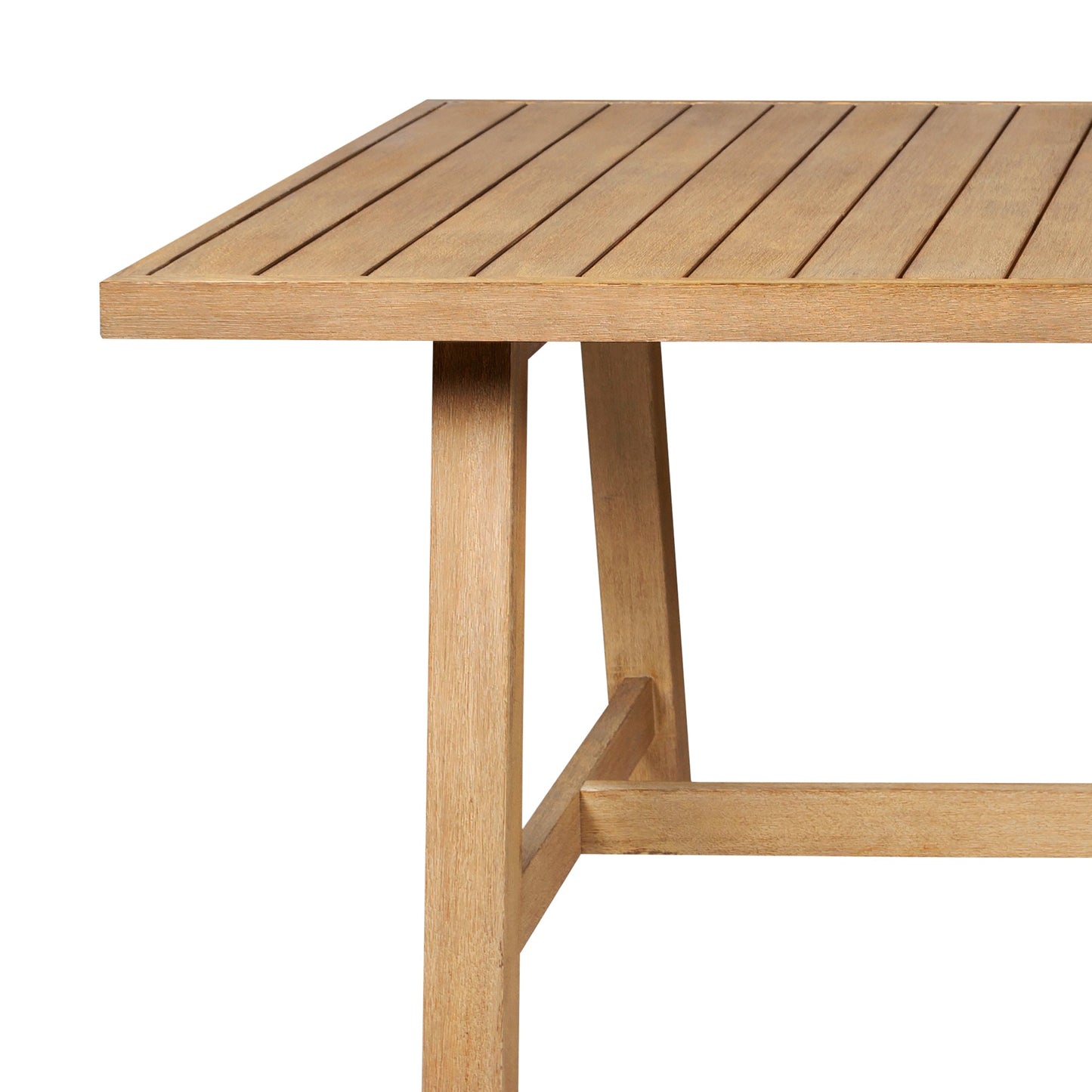 Cypress Outdoor Patio Dining Table in Blonde Eucalyptus Wood