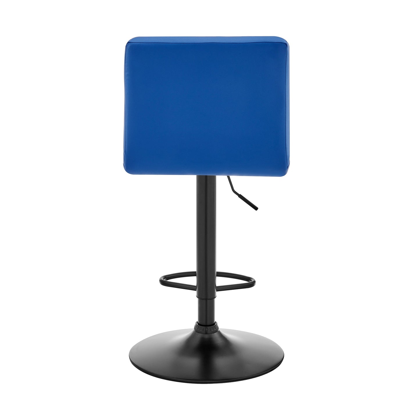 Duval Adjustable Blue Faux Leather Swivel Bar Stool