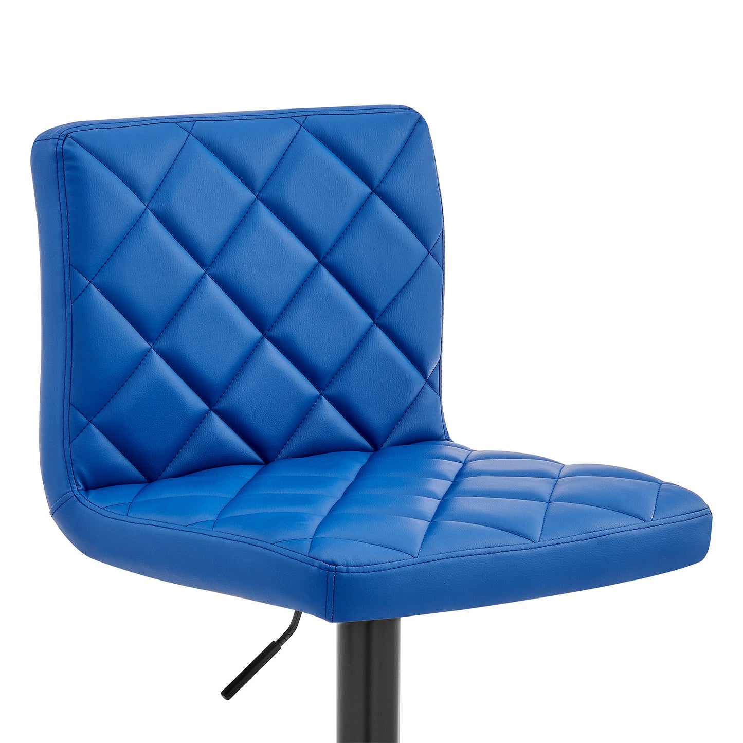 Duval Adjustable Blue Faux Leather Swivel Bar Stool