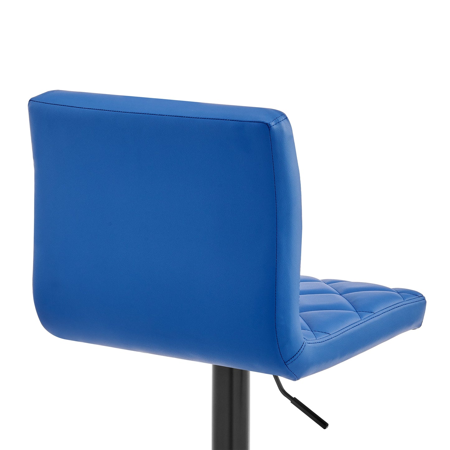 Duval Adjustable Blue Faux Leather Swivel Bar Stool