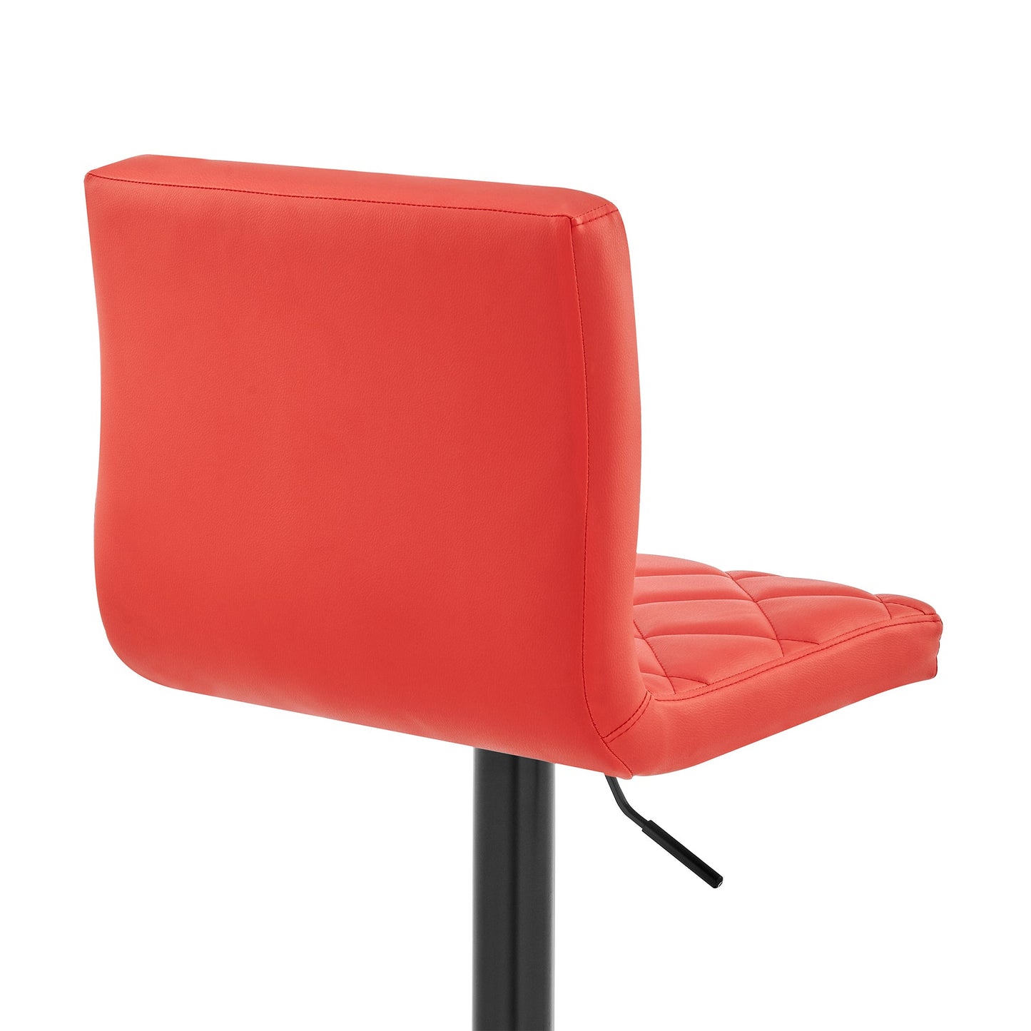 Duval Adjustable Red Faux Leather Swivel Bar Stool