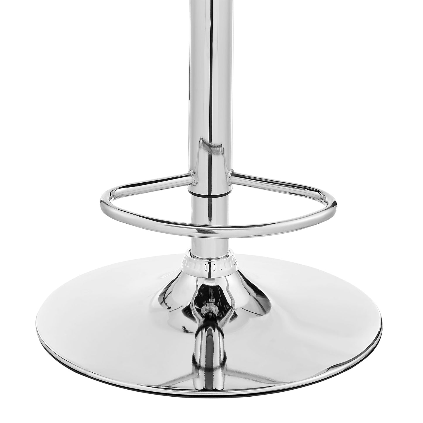 Duval Adjustable White Faux Leather Swivel Bar Stool