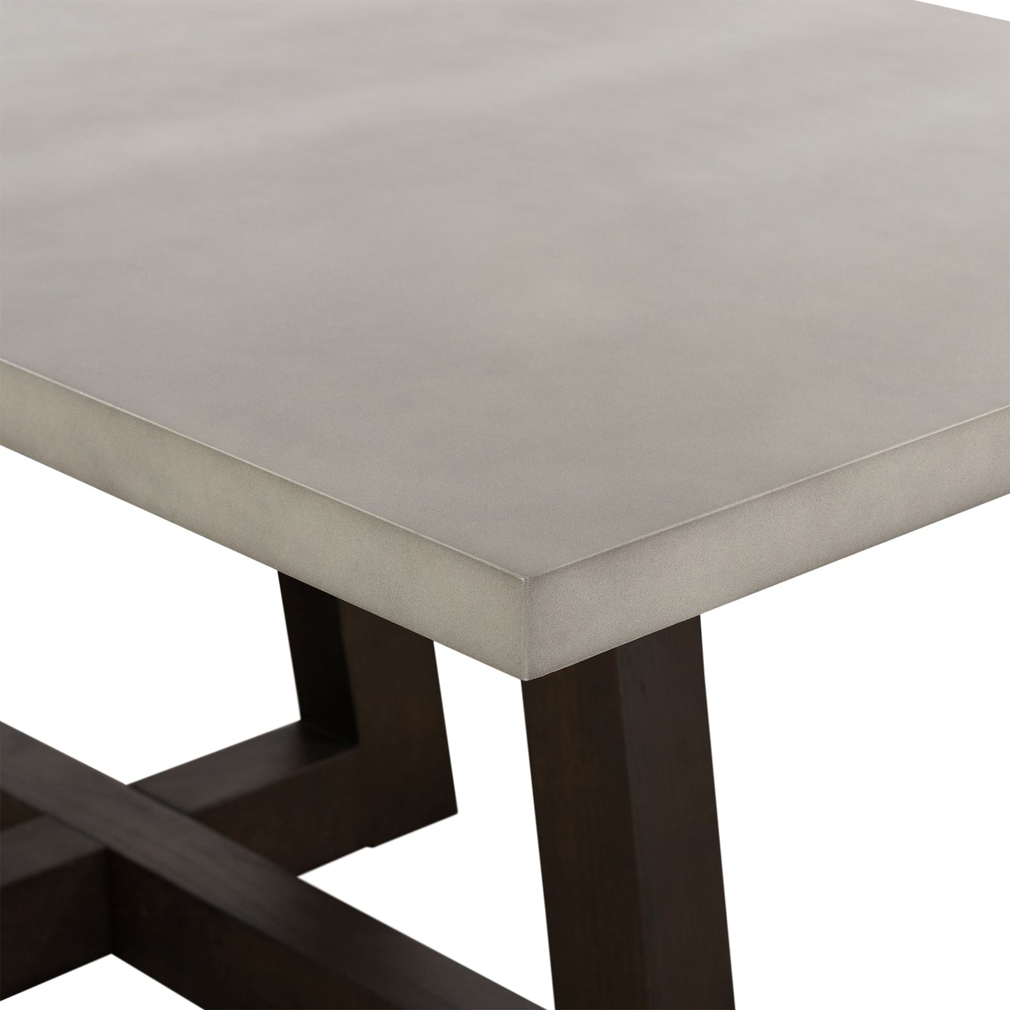 Elodie Gray Concrete and Dark Gray Oak Rectangle Dining Table