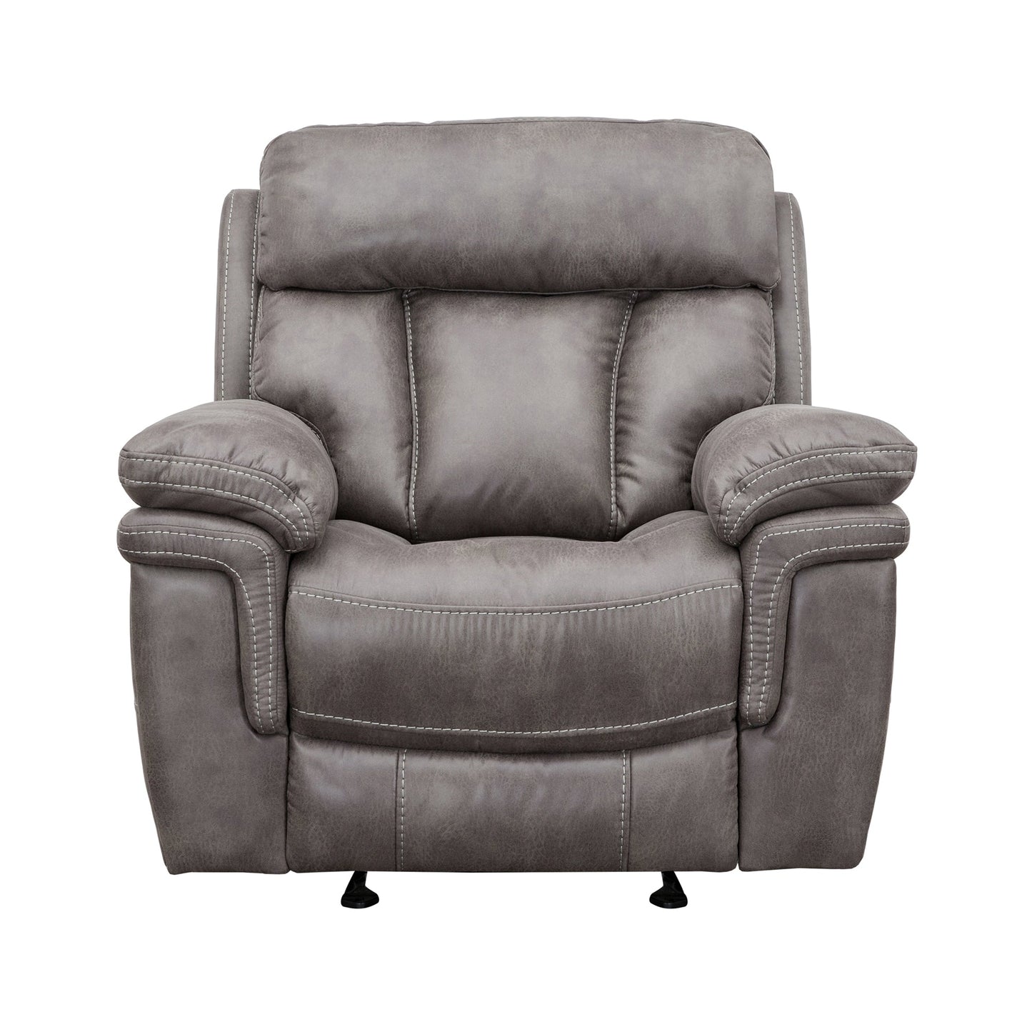 Estelle Power Recliner Chair in Gunmetal Fabric