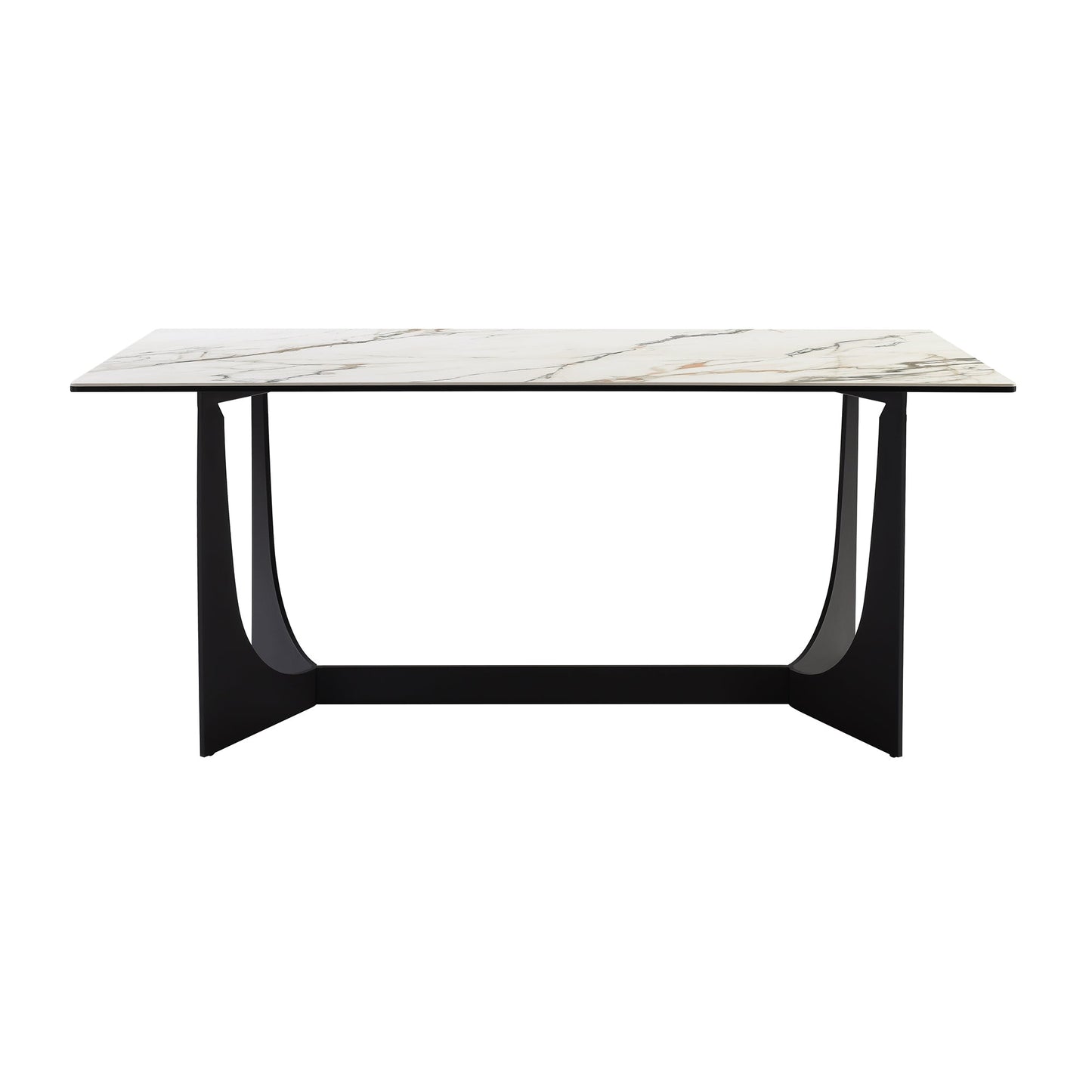 Esme Dining Table in Stone and Metal