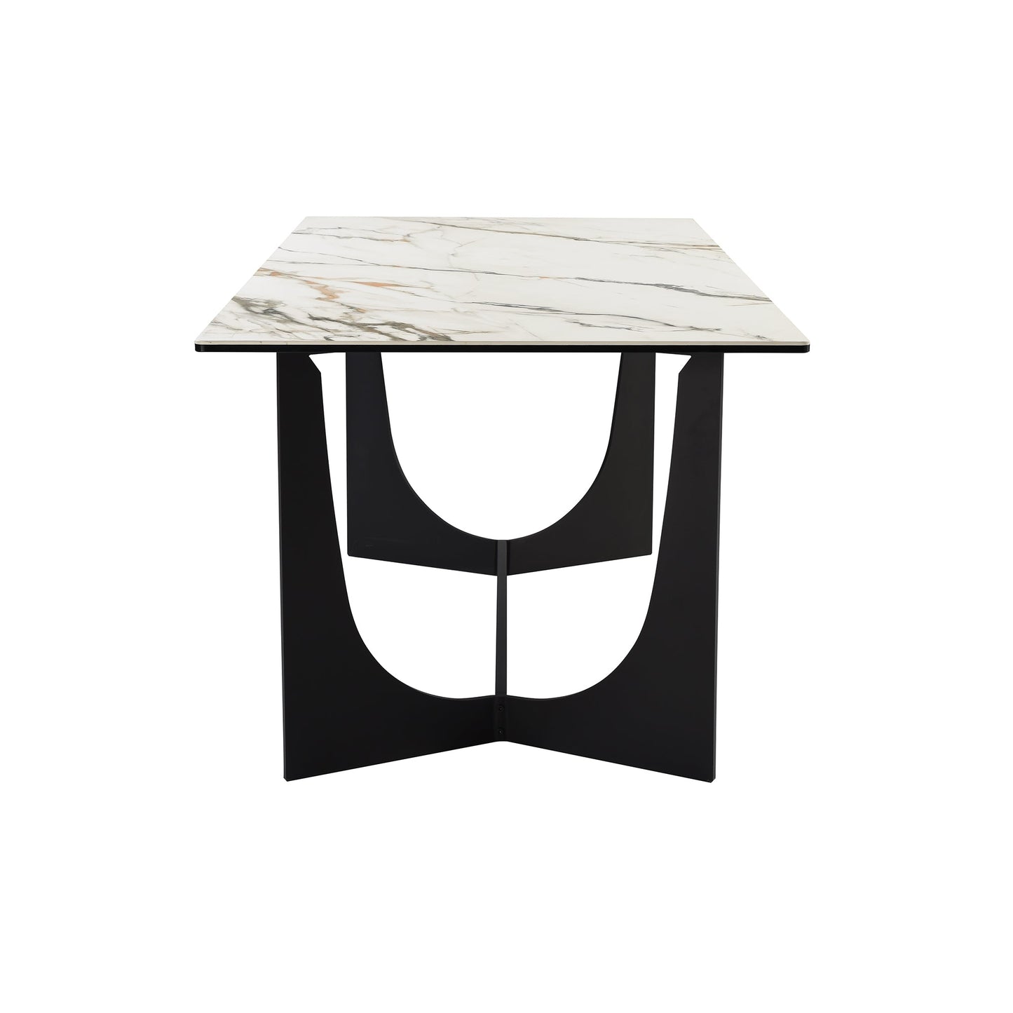 Esme Dining Table in Stone and Metal