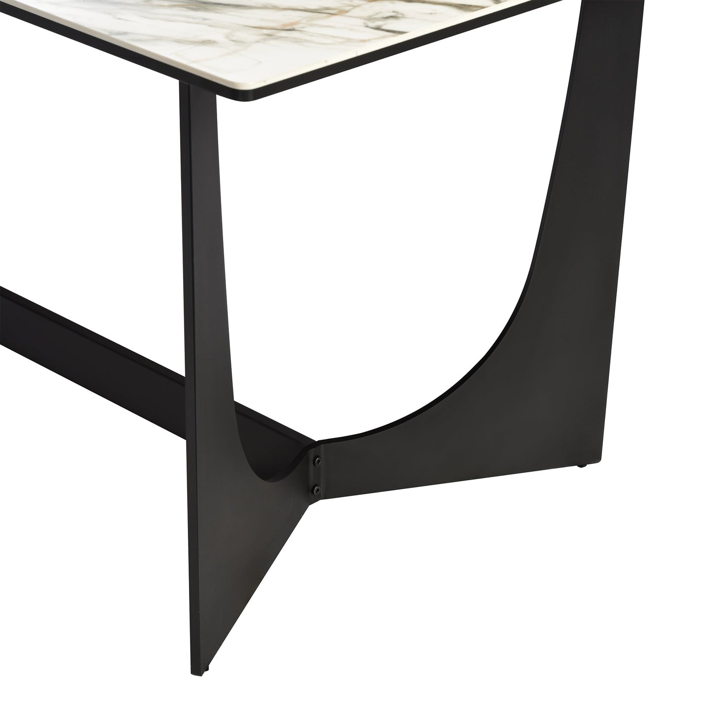 Esme Dining Table in Stone and Metal