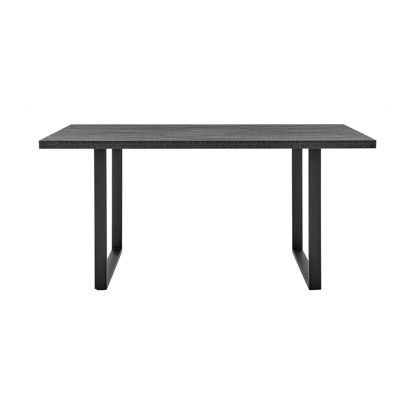 Fenton Dining Table with Charcoal Top and Black Base