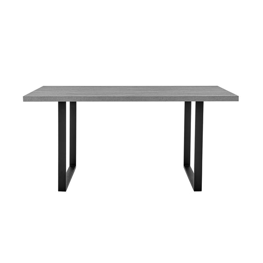 Fenton Dining Table with Gray Top and Black Base