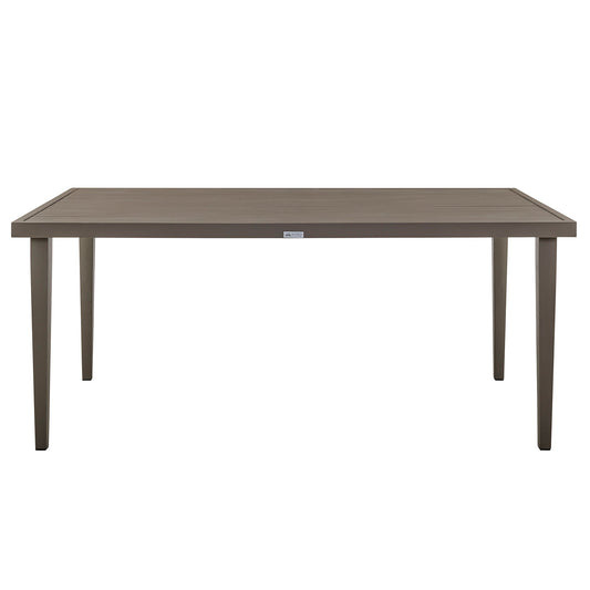 Grenada Outdoor Aluminum Gray Rectangle Dining Table