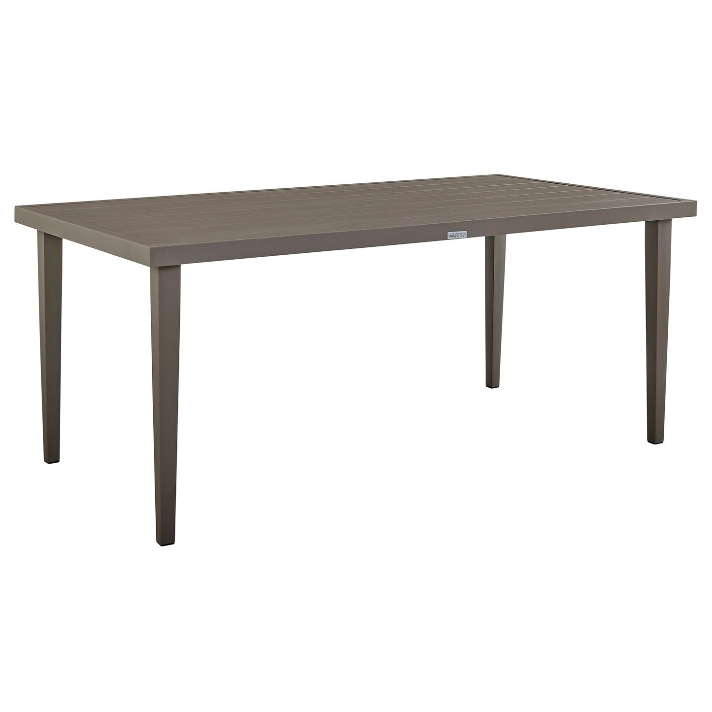 Grenada Outdoor Aluminum Gray Rectangle Dining Table