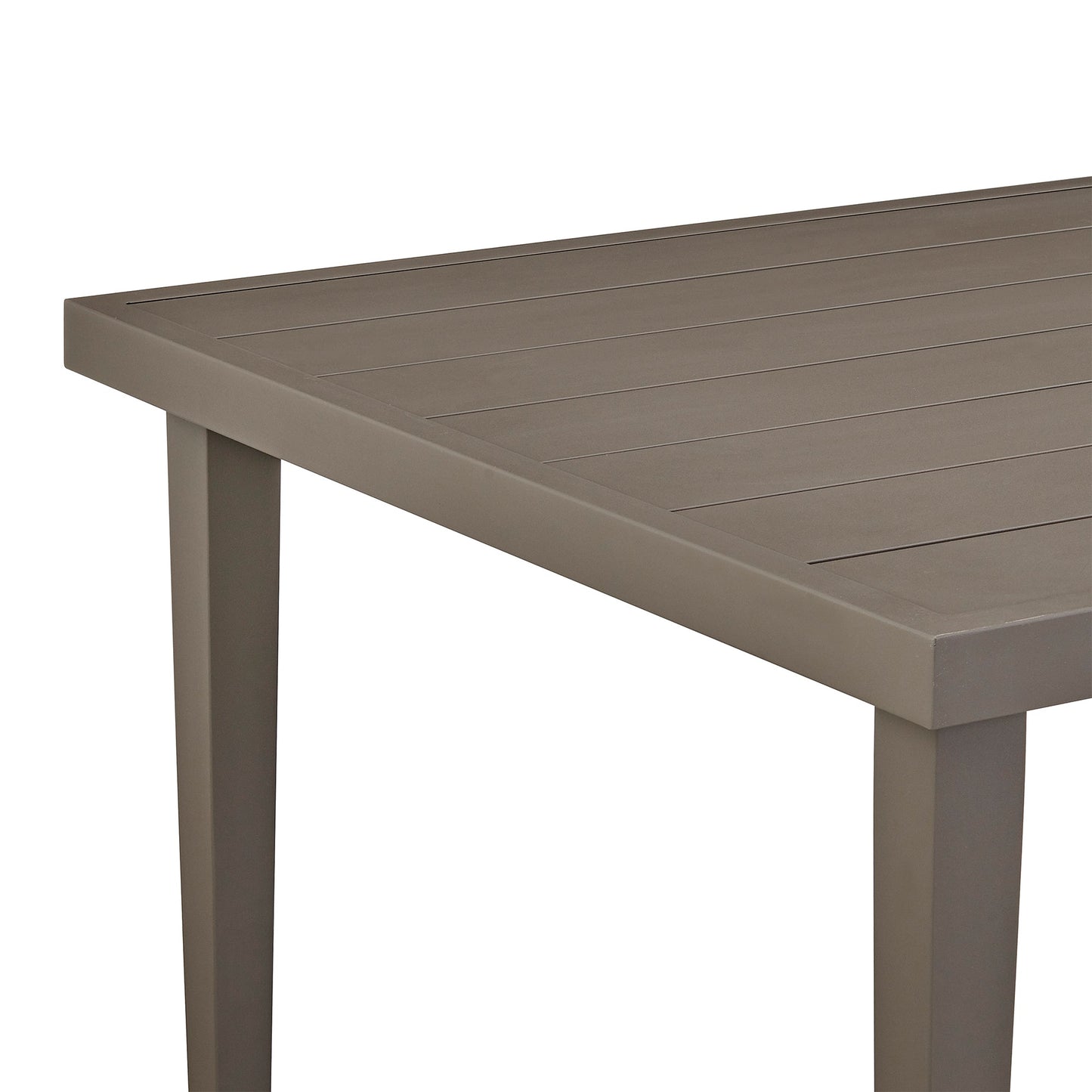 Grenada Outdoor Aluminum Gray Rectangle Dining Table