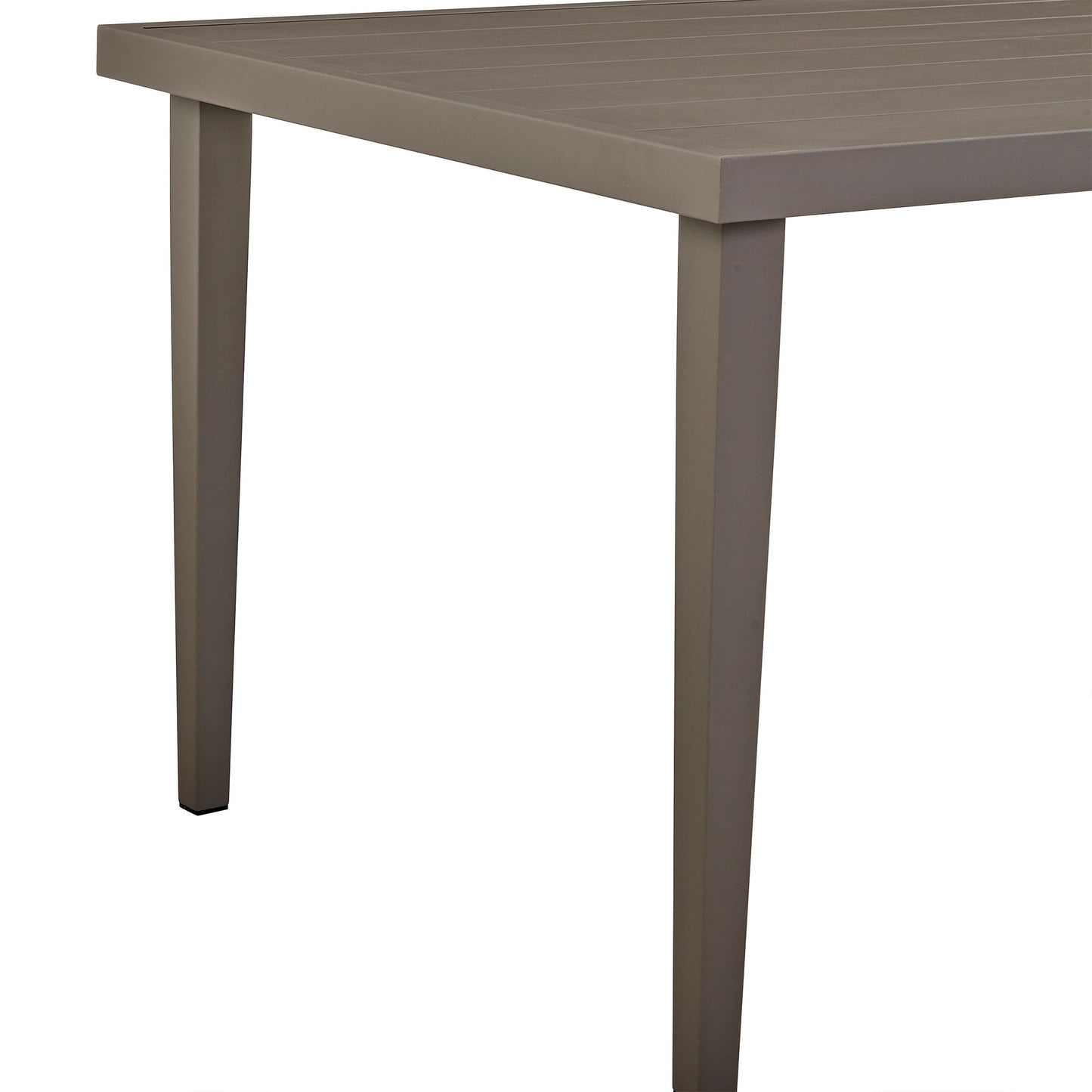 Grenada Outdoor Aluminum Gray Rectangle Dining Table