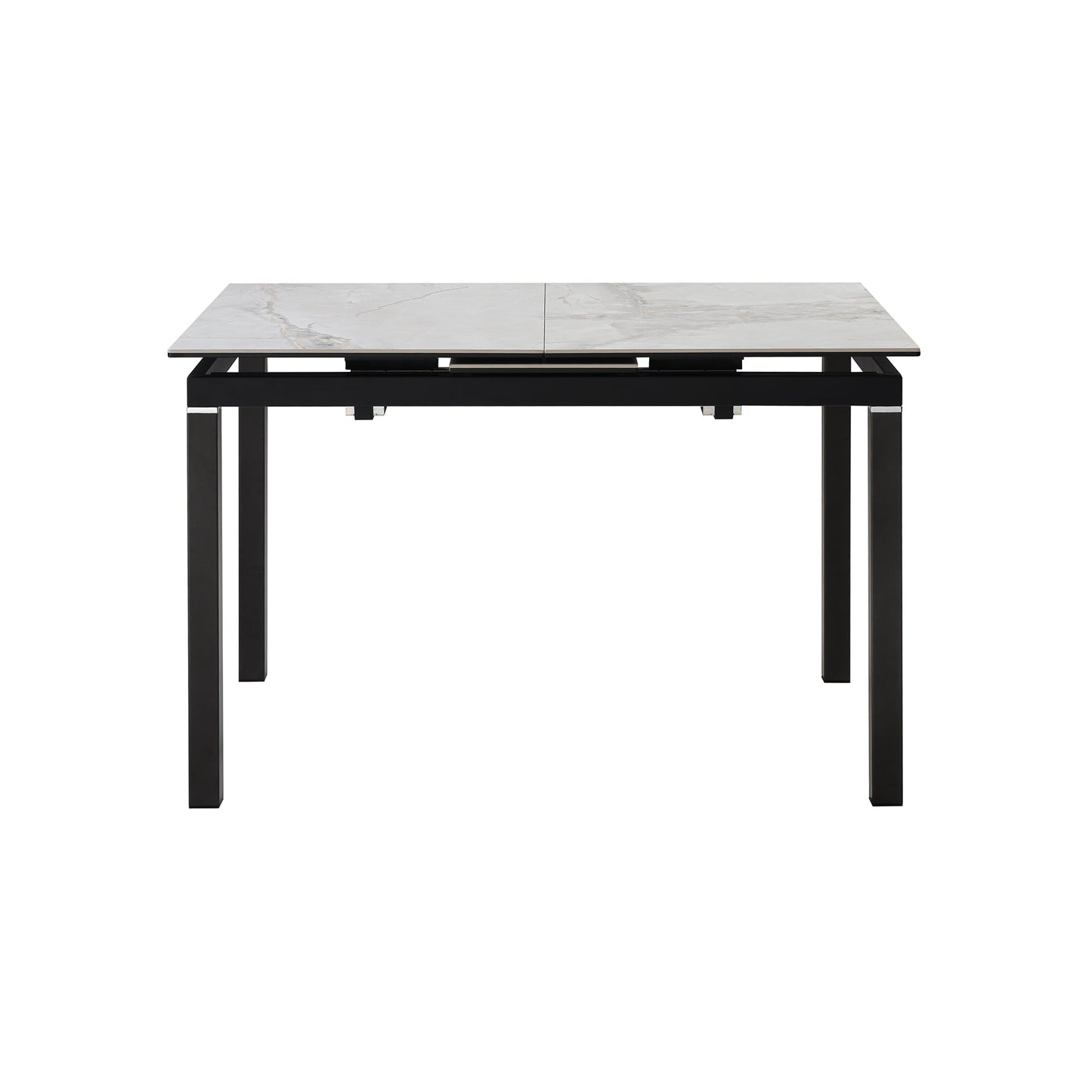 Giana Extendable Dining Table in Stone and Metal