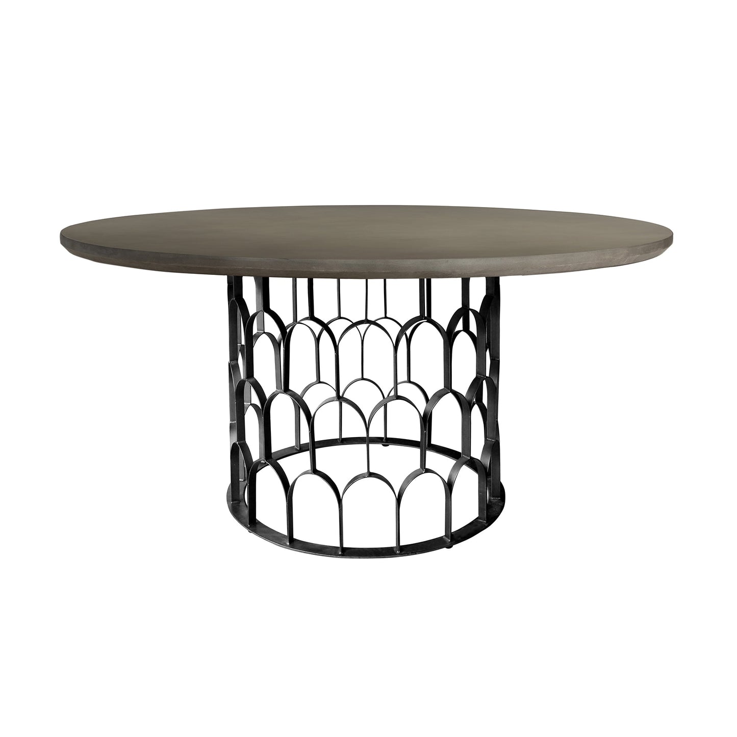 Gatsby Concrete and Metal Round Dining Table