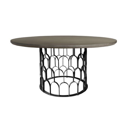 Gatsby Concrete and Metal Round Dining Table