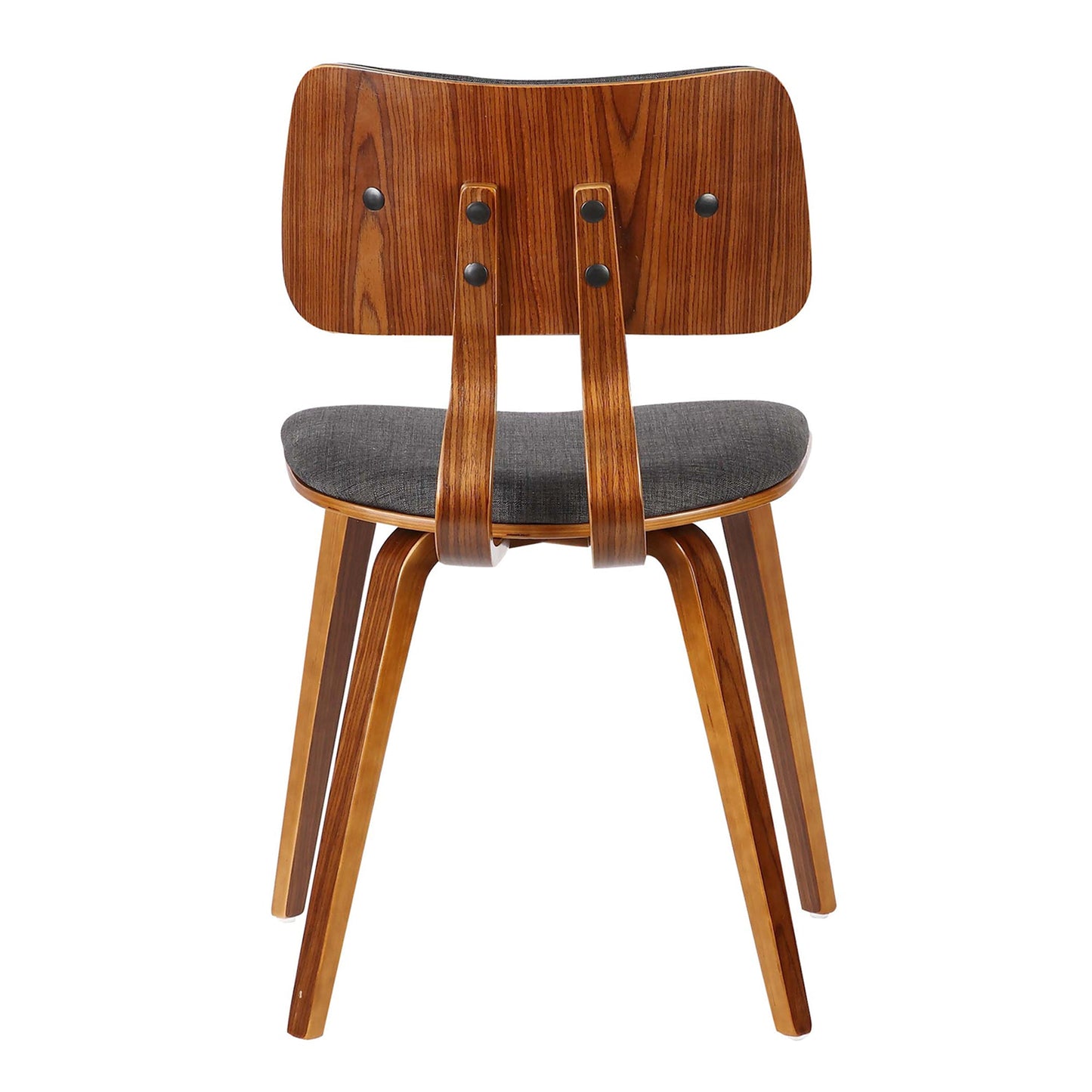 Jaguar Mid-Century Dining Chair in Walnut Wood and Charcoal Fabric